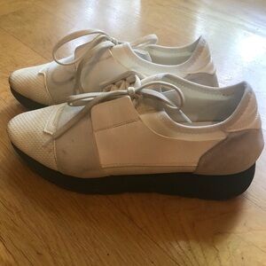 Balenciaga Race Runner Sneakers, Women’s size 38, White